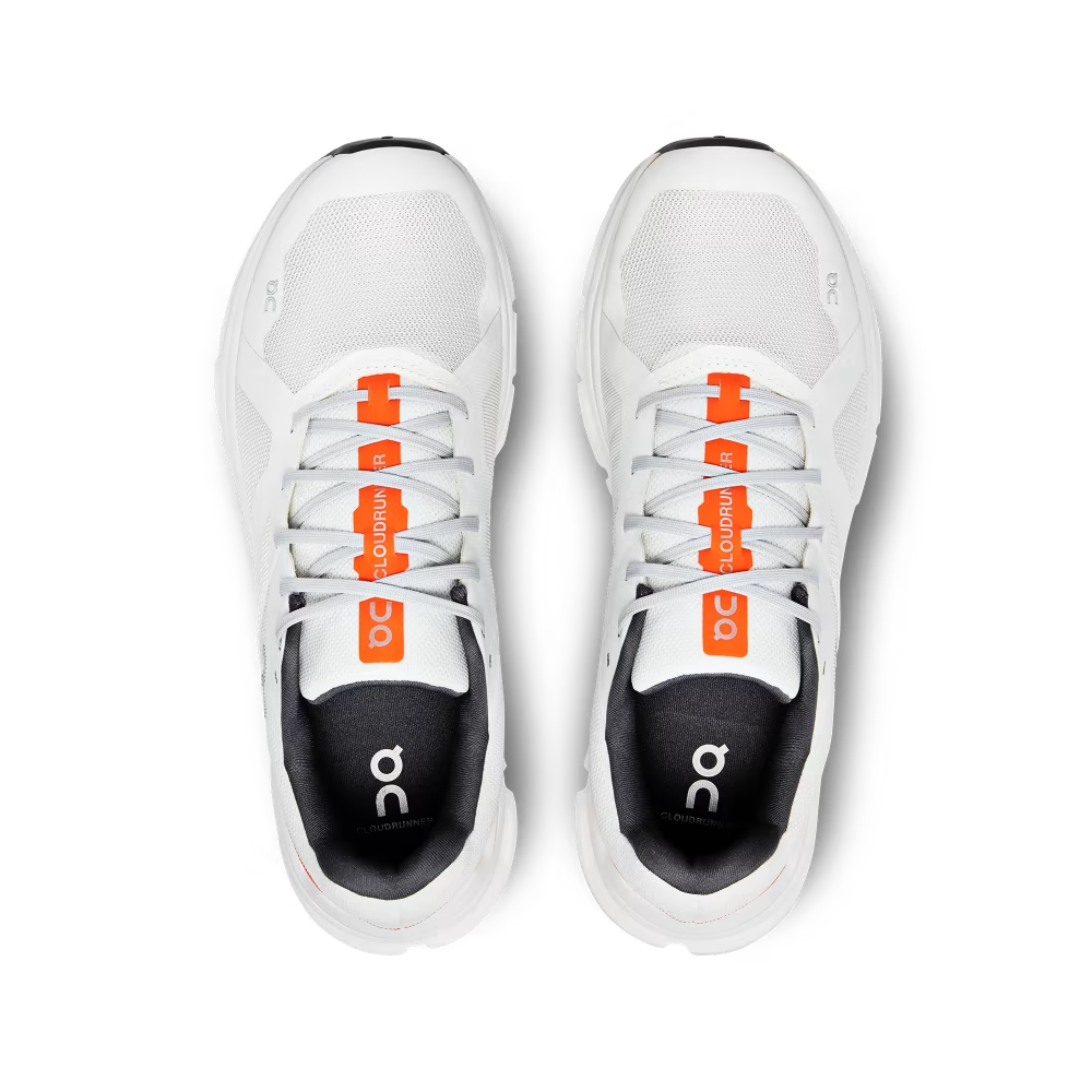 Cloudrunner Men's Shoes - Undyed White / Flame