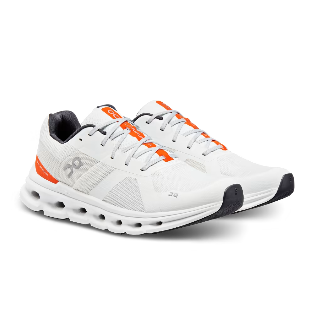 Cloudrunner Men's Shoes - Undyed White / Flame