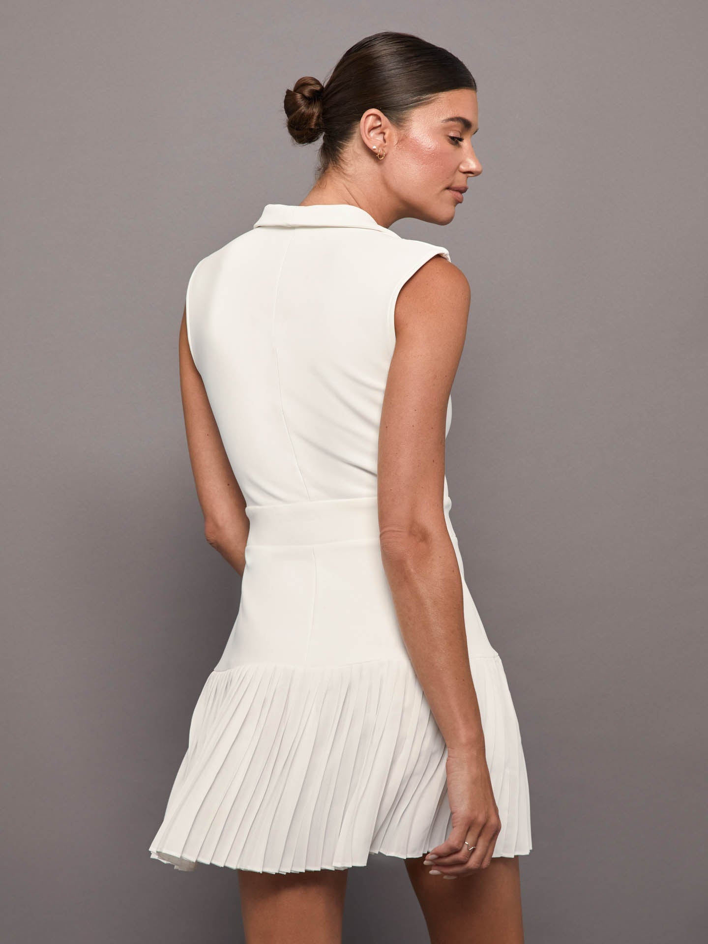 Pleated Tennis Dress - Ivory
