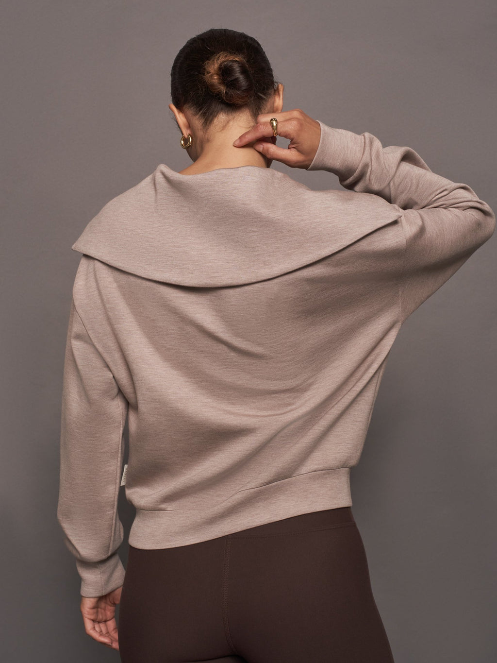 YATES HALF ZIP - TAUPE MARL